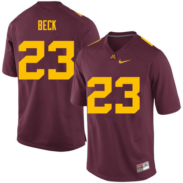 Men #23 Adam Beck Minnesota Golden Gophers College Football Jerseys Sale-Maroon - Click Image to Close